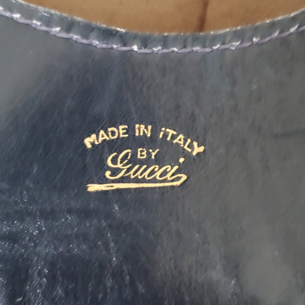 Unisex Authentic Blue Vintage Gucci Tote Handbag - Picture 8 of 16